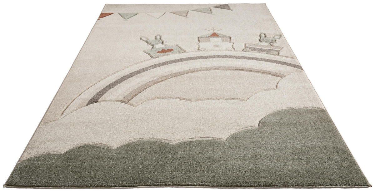 KINDERTEPPICH 120/170 cm Kinder  - Beige/Grün, Trend, Textil (120/170cm) - Ben'n'jen