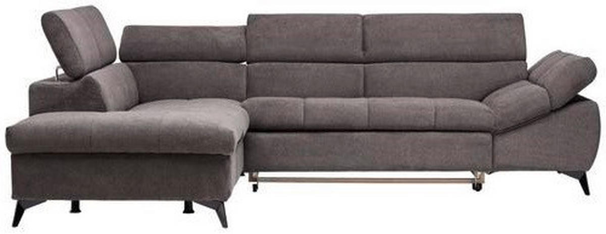 SEDEŽNA GARNITURA, mikrovlakna sivorjava  - črna/sivorjava, Design, umetna masa/tekstil (210/279cm) - Stylife