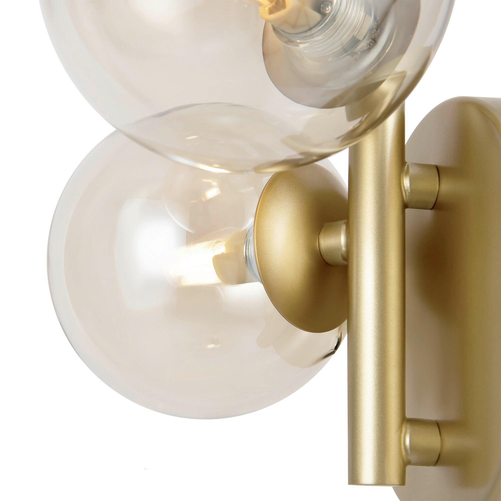 WANDLEUCHTE Modern   - Goldfarben/Bernsteinfarben, Trend, Glas/Metall (26/20/12cm) - MAYTONI
