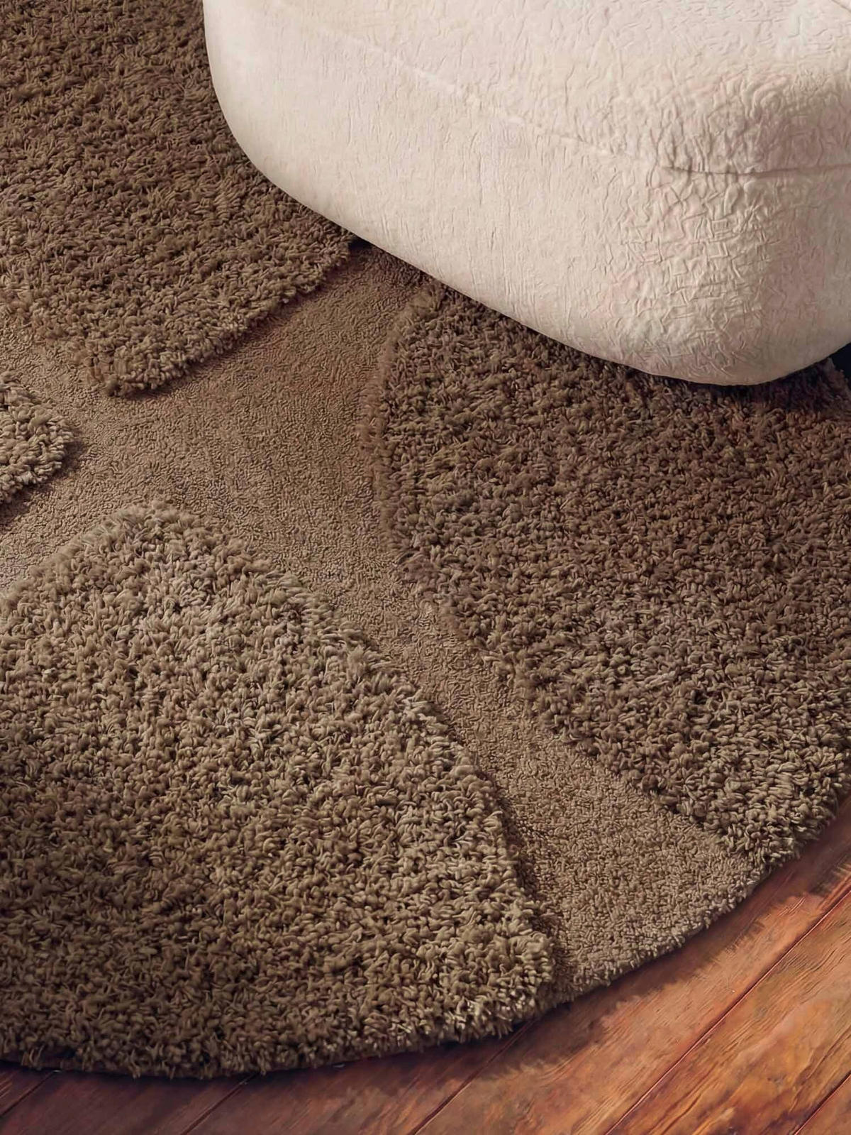 HOCHFLORTEPPICH 150 cm Lambeth Braun rund  - Braun, Basics, Textil (150cm) - Ted Baker