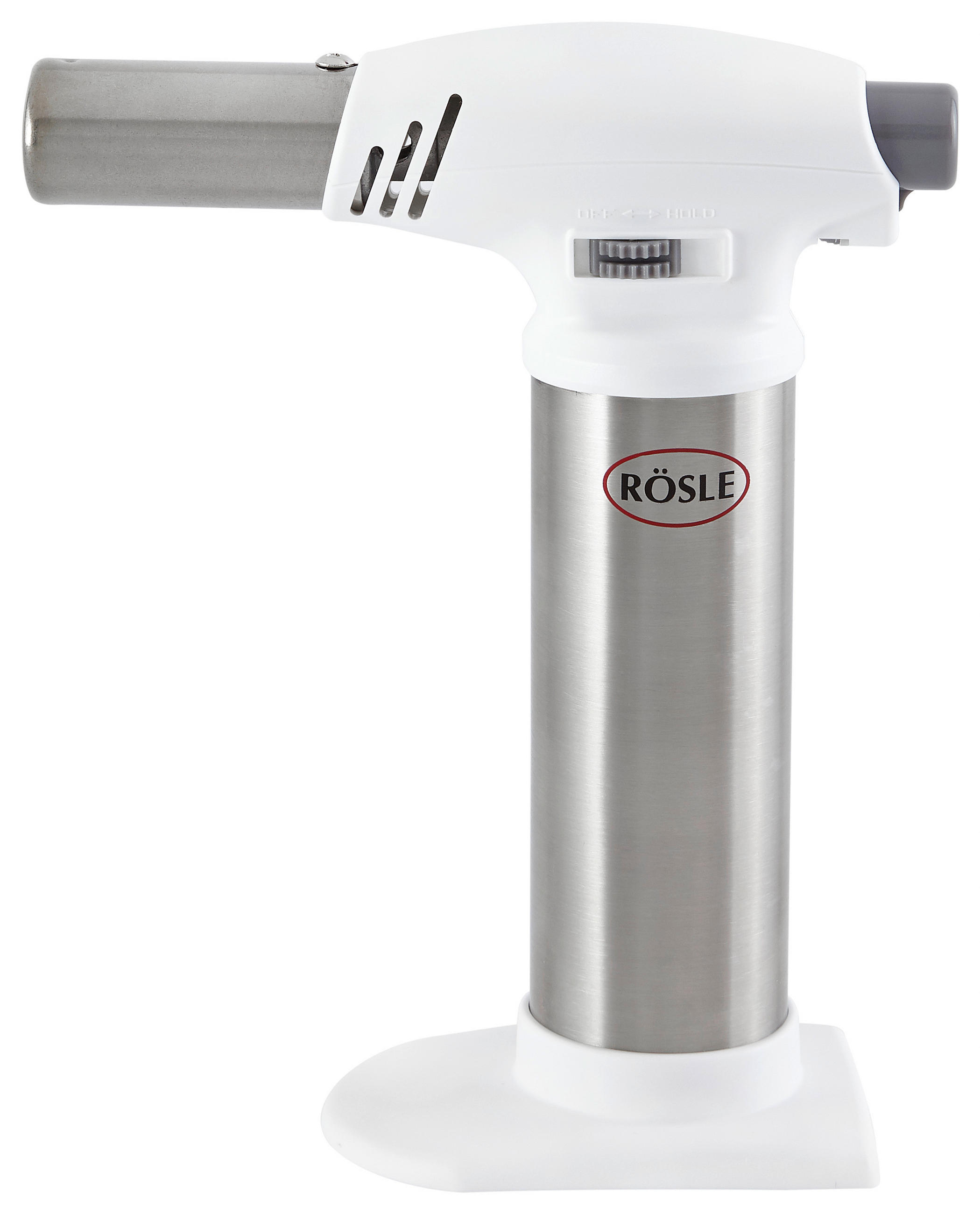 MINI-GASBRENNER   - Edelstahlfarben/Weiß, KONVENTIONELL, Kunststoff/Metall (16/13/5,4cm) - Rösle