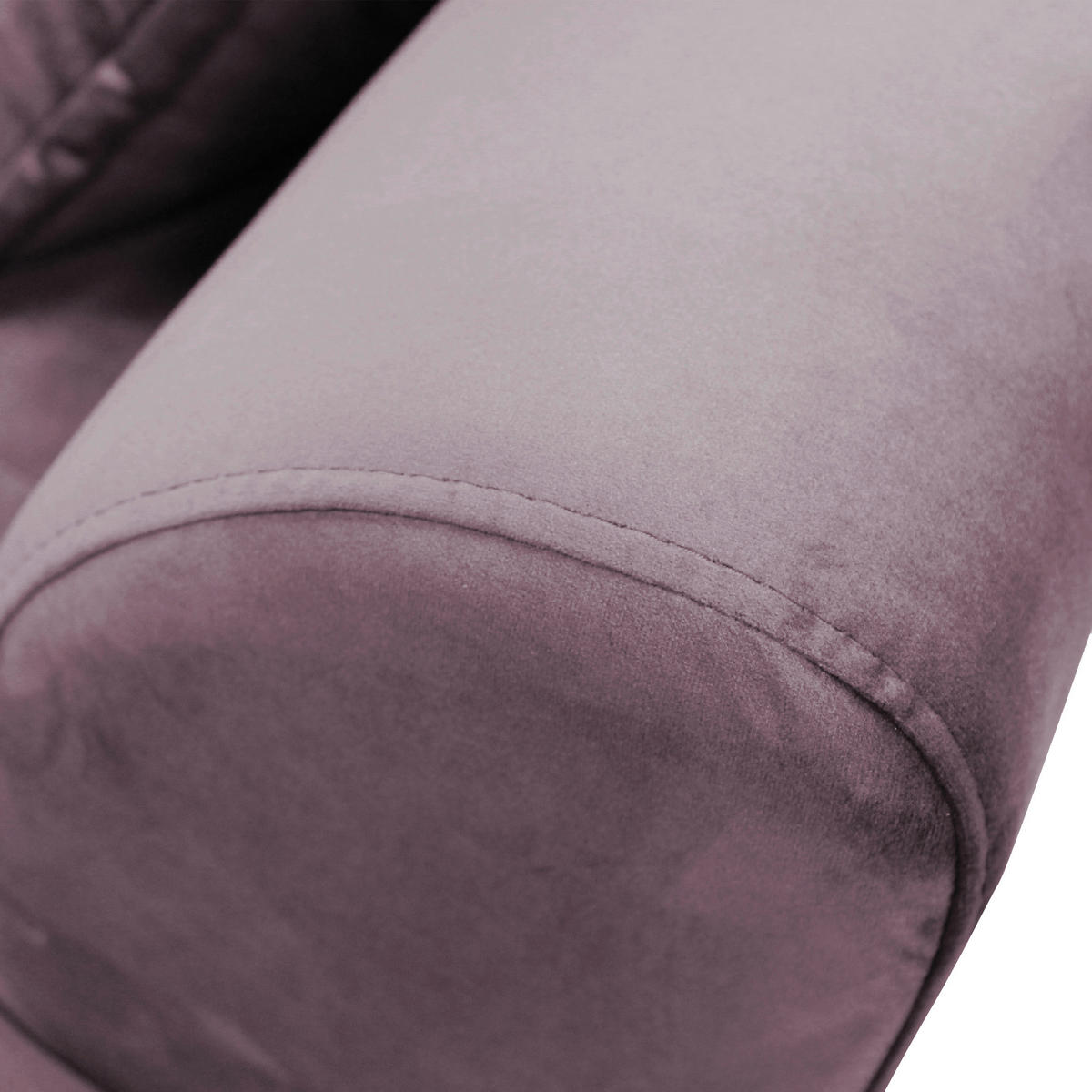 ECKSOFA Beere Velours  - Beere/Schwarz, Design, Textil/Metall (277/187cm) - Livetastic