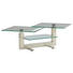 COUCHTISCH in Metall, Glas 120-150/70/47 cm - Nickelfarben, Design, Glas/Metall (120-150/70/47cm) - Novel COUCHTISCH in Metall, Glas 120-150/70/47 cm - Nickelfarben, Design, Glas/Metall (120-150/70/47cm) - Novel