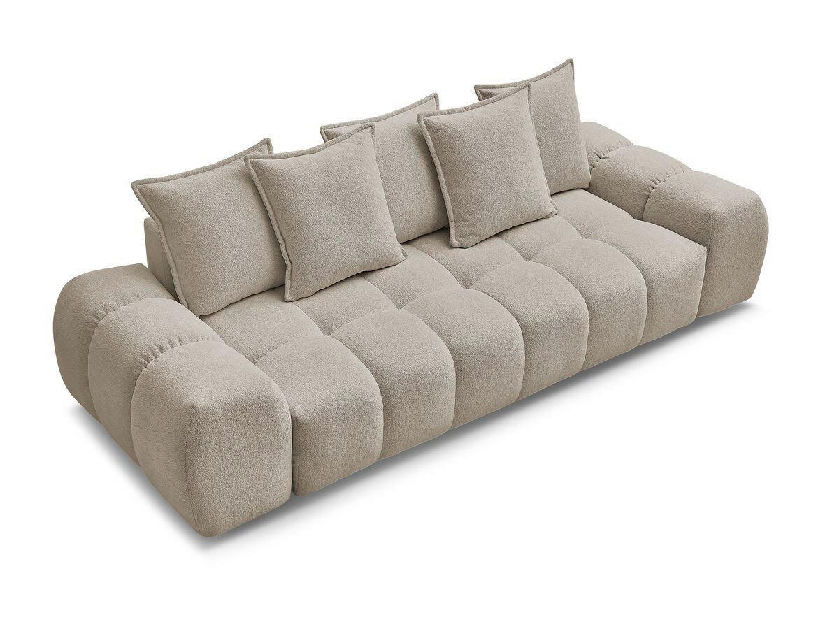 3-SITZER-SOFA EVEREST Flachgewebe Taupe  - Taupe/Schwarz, MODERN, Kunststoff/Textil (278/90/115cm)