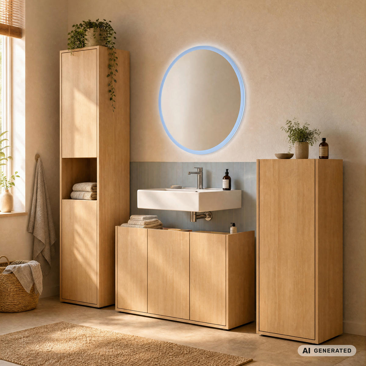 WASCHBECKENUNTERSCHRANK 98/62/35 cm  - Eichefarben/Schwarz, Trend, Holzwerkstoff/Kunststoff (98/62/35cm) - MID.YOU
