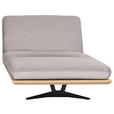 OTTOMANE Palermo in Webstoff Naturfarben  - Beige/Schwarz, Design, Holz/Textil (114/92/165-218cm) - Dieter Knoll