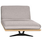 OTTOMANE Palermo in Webstoff Naturfarben  - Beige/Schwarz, Design, Holz/Textil (114/92/165-218cm) - Dieter Knoll