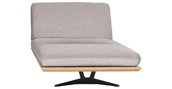 OTTOMANE Palermo in Webstoff Naturfarben  - Beige/Schwarz, Design, Holz/Textil (114/92/165-218cm) - Dieter Knoll