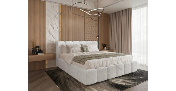 POLSTERBETT Lattenrost, Bettkasten Creme 140/200 cm  - Creme/Schwarz, KONVENTIONELL, Holz/Kunststoff (140/200cm) - Carryhome