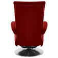 RELAXSESSEL in Leder Rot  - Edelstahlfarben/Rot, Design, Leder/Metall (78/112/85cm) - Cantus