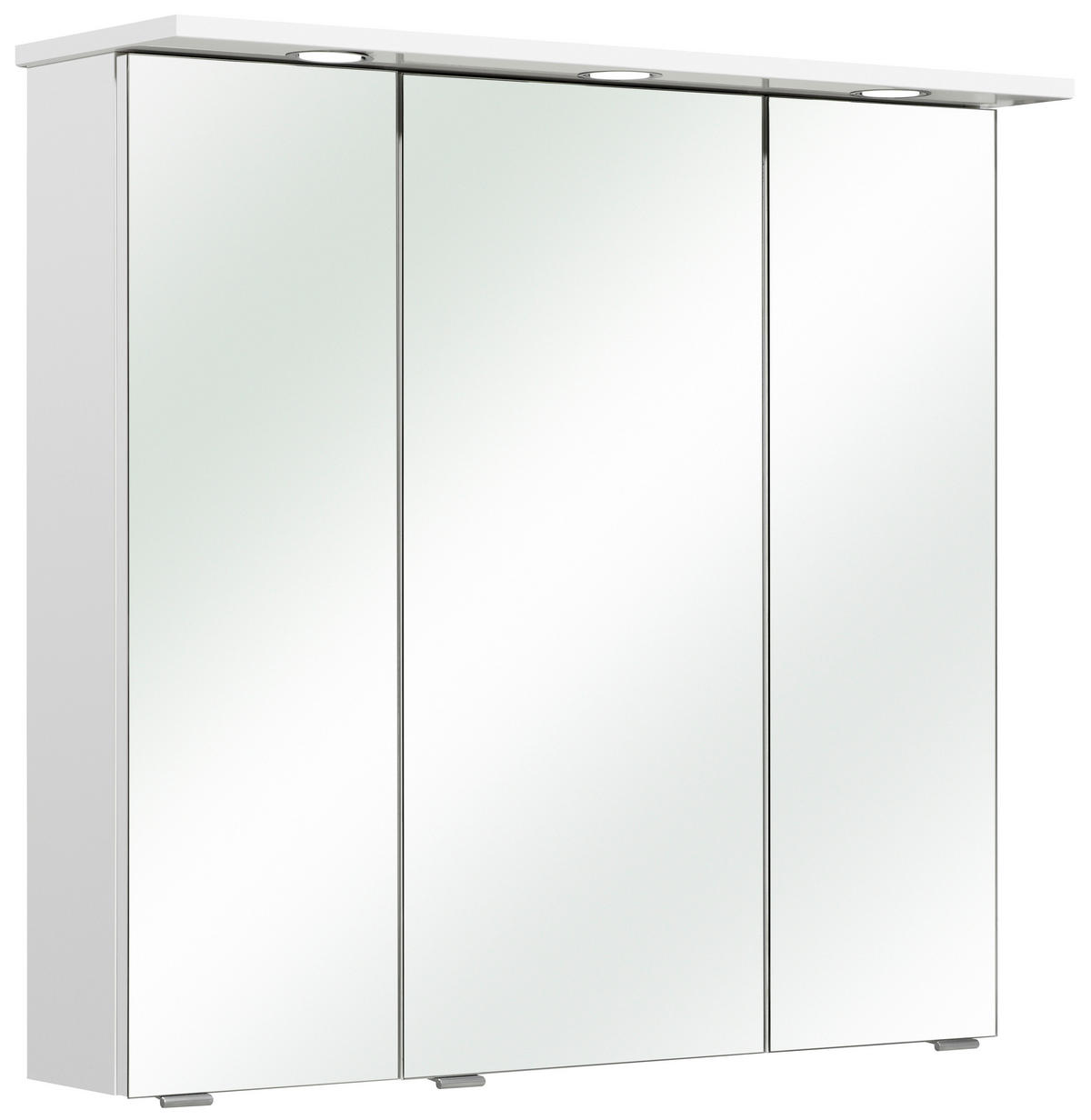 SPIEGELSCHRANK 80/78/20 cm  - Chromfarben/Weiß, KONVENTIONELL, Glas/Holzwerkstoff (80/78/20cm) - Xora