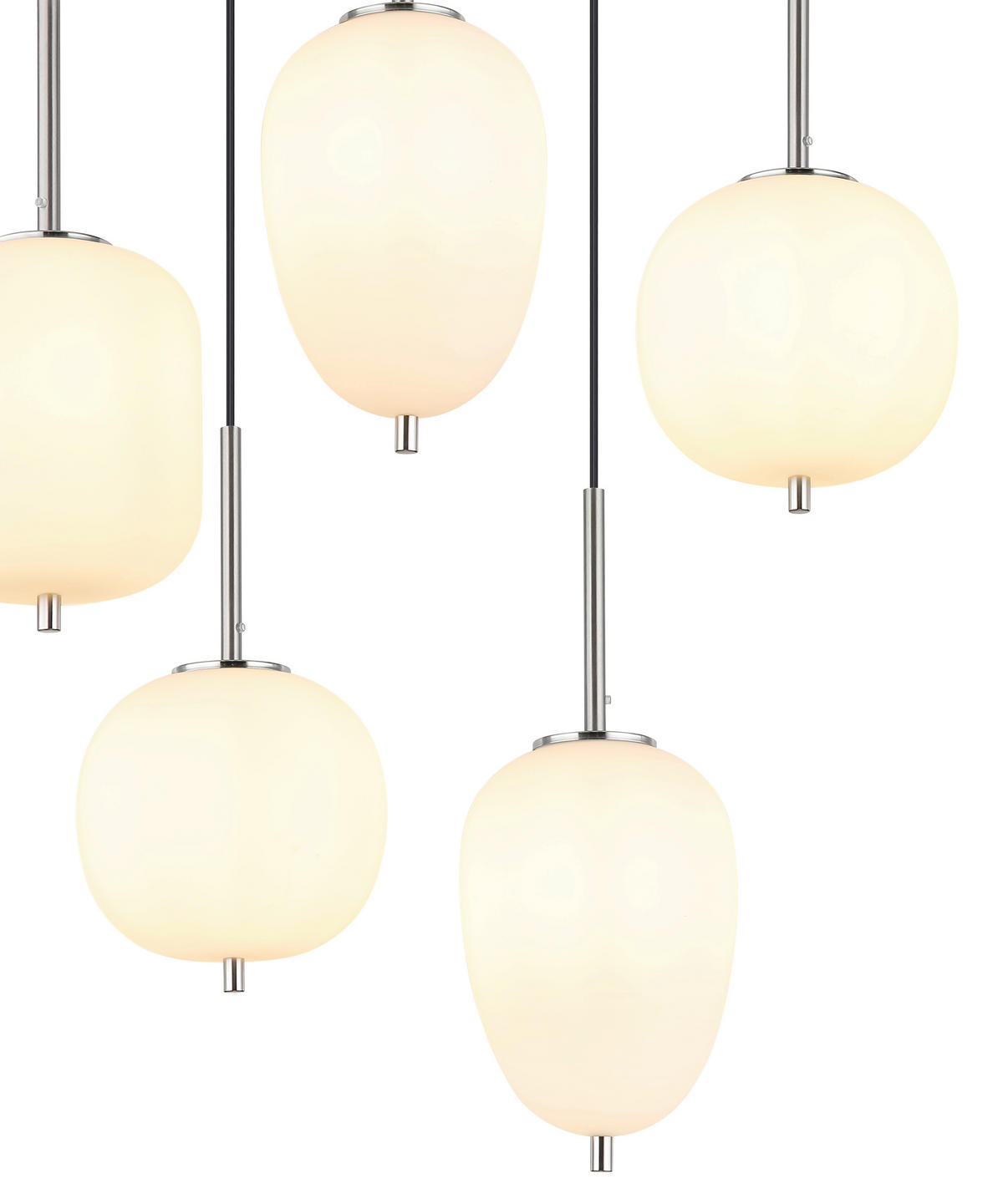 HÄNGELEUCHTE 102,5/34/120 cm  - Nickelfarben, Basics, Glas/Metall (102,5/34/120cm) - Globo