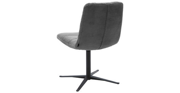 STUHL - Dunkelgrau/Schwarz, Design, Textil/Metall (52/88/66cm) - Dieter Knoll