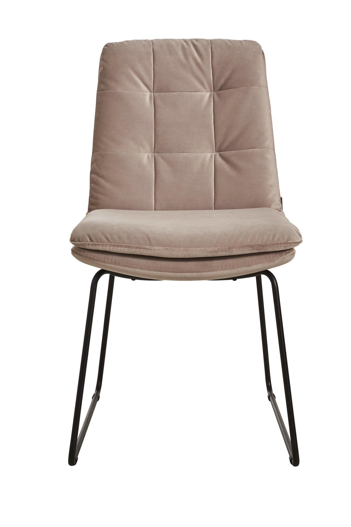 STUHL  in Velours  - Silberfarben/Schwarz, Design, Textil/Metall (48/90/69cm) - Johann Jakob