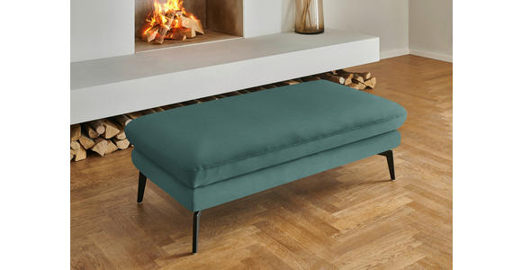 WOHNLANDSCHAFT  in Chenille, Flachgewebe Opal  - Opal/Schwarz, Design, Textil/Metall (208/344/180cm) - Dieter Knoll