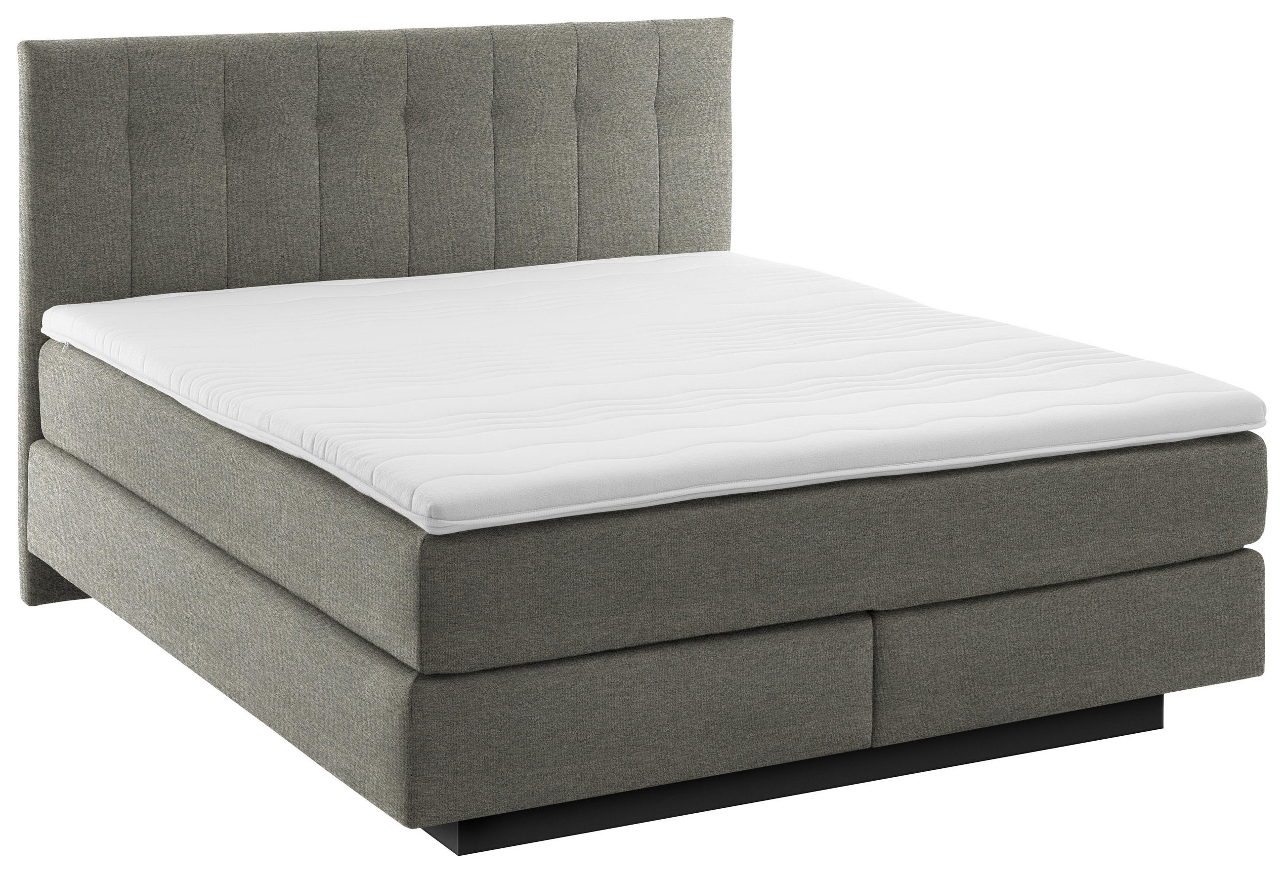 BOXSPRINGBETT 160/200 cm  in Braun  - Schwarz/Braun, MODERN, Holzwerkstoff/Kunststoff (160/200cm) - Beldomo - Sleep