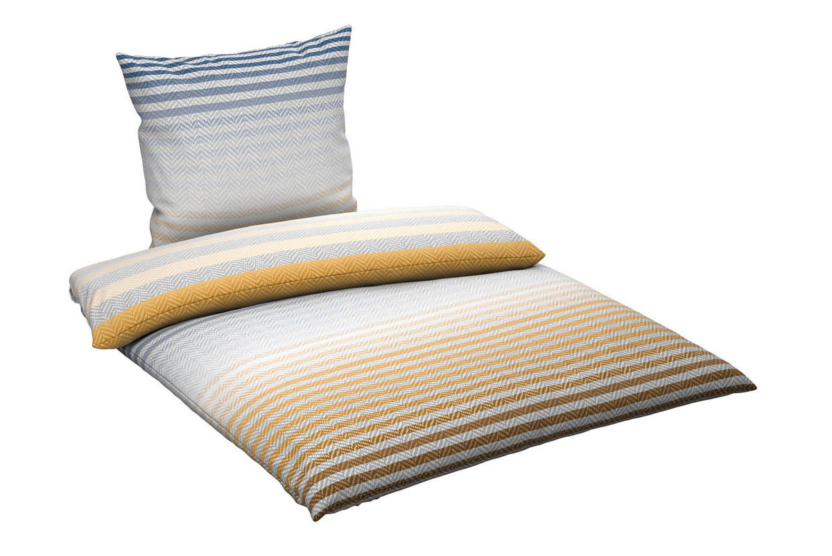 BETTWÄSCHE Flanell 135/200 cm  - Blau/Grün, Textil (135/200cm) - Novel