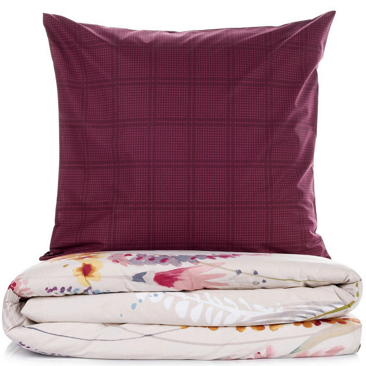 BETTWÄSCHE 155/220 cm  - Rot, Basics, Textil (155/220cm)