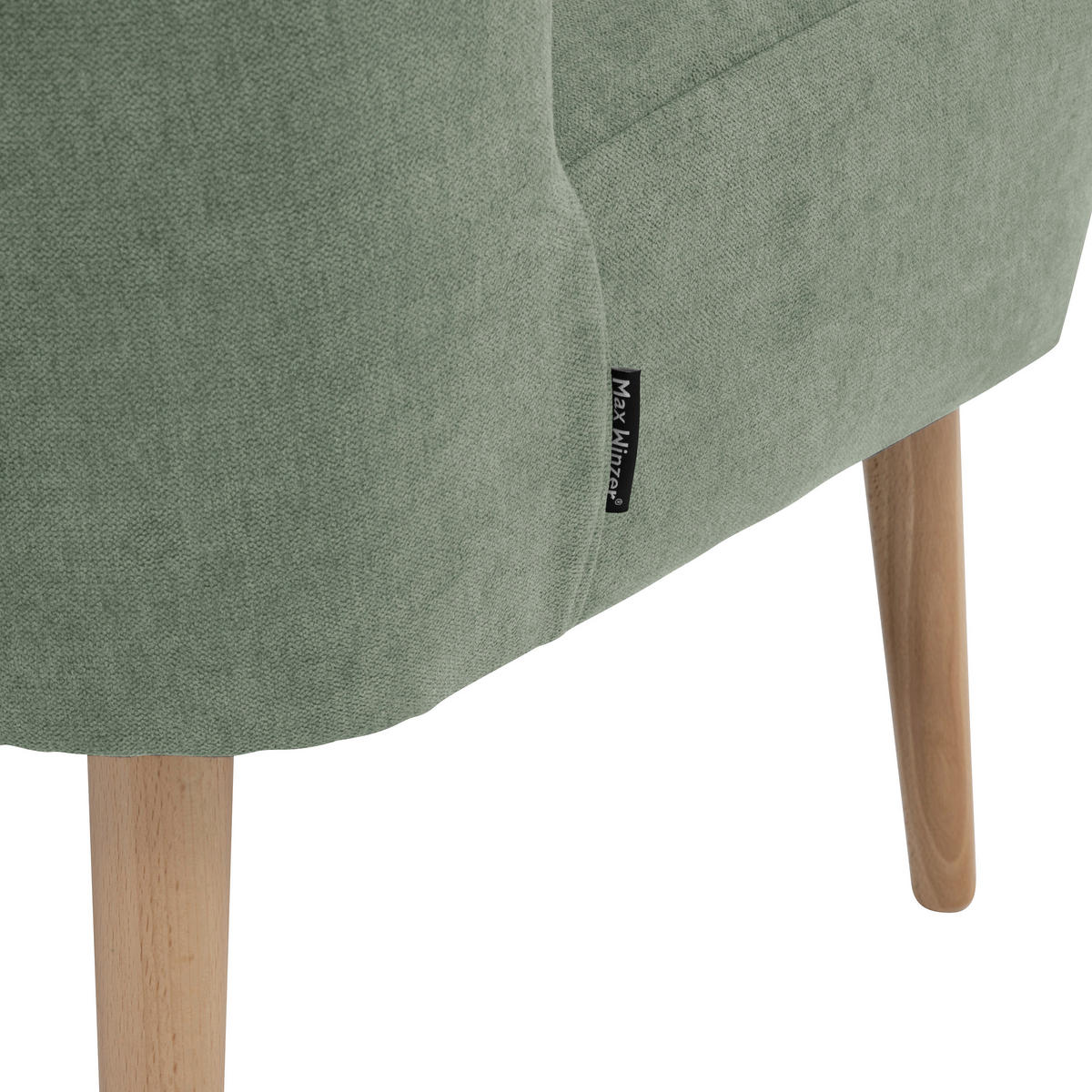 SESSEL in Flachgewebe Hellgrün  - Buchefarben/Hellgrün, Design, Holz/Textil (58/78/68cm) - Max Winzer