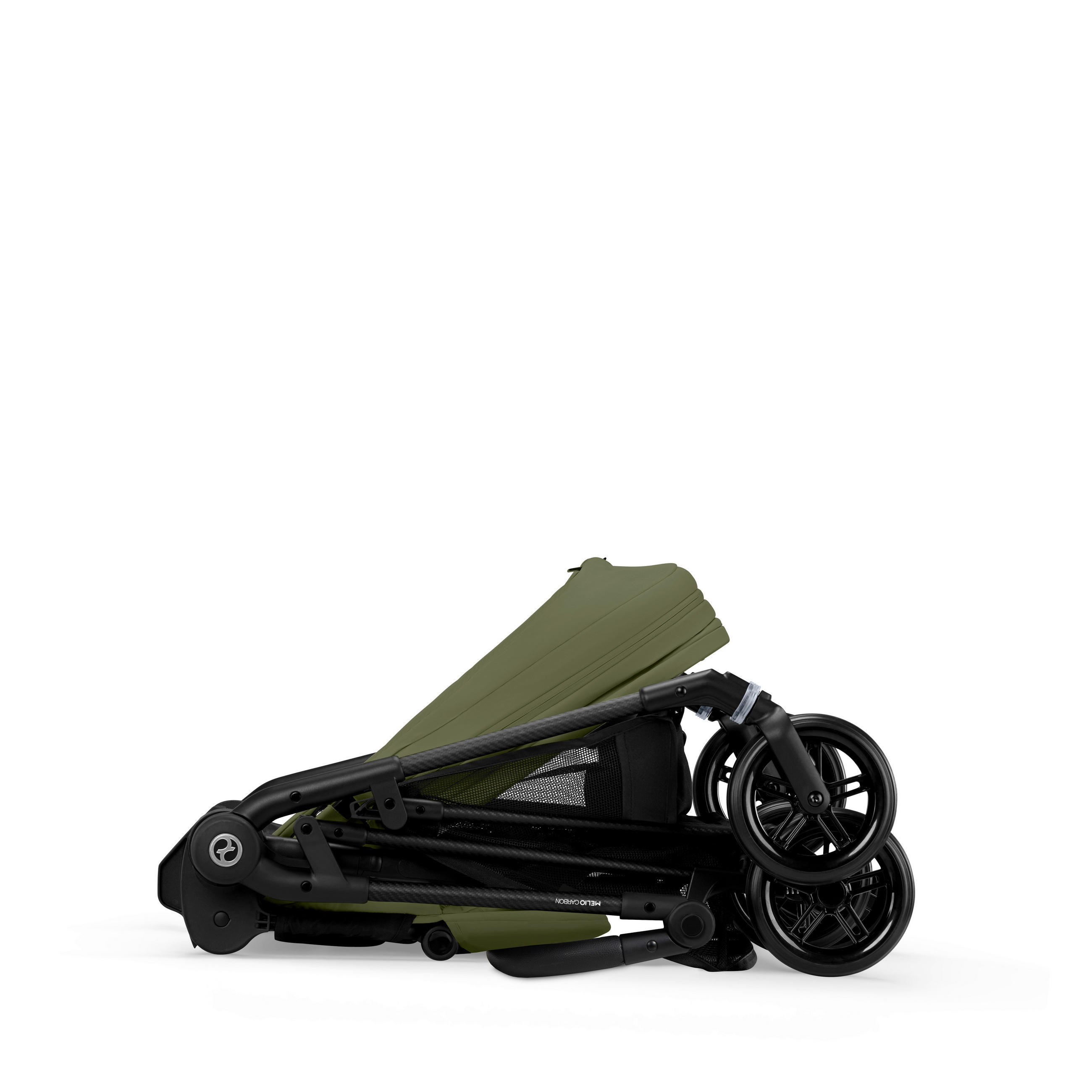 KINDERWAGEN Melio Carbon  - Waldgrün/Schwarz, Basics, Textil/Metall (82-91/49/96,5-107cm) - Cybex