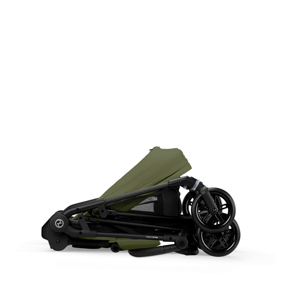 KINDERWAGEN Melio Carbon  - Waldgrün/Schwarz, Basics, Textil/Metall (82-91/49/96,5-107cm) - Cybex