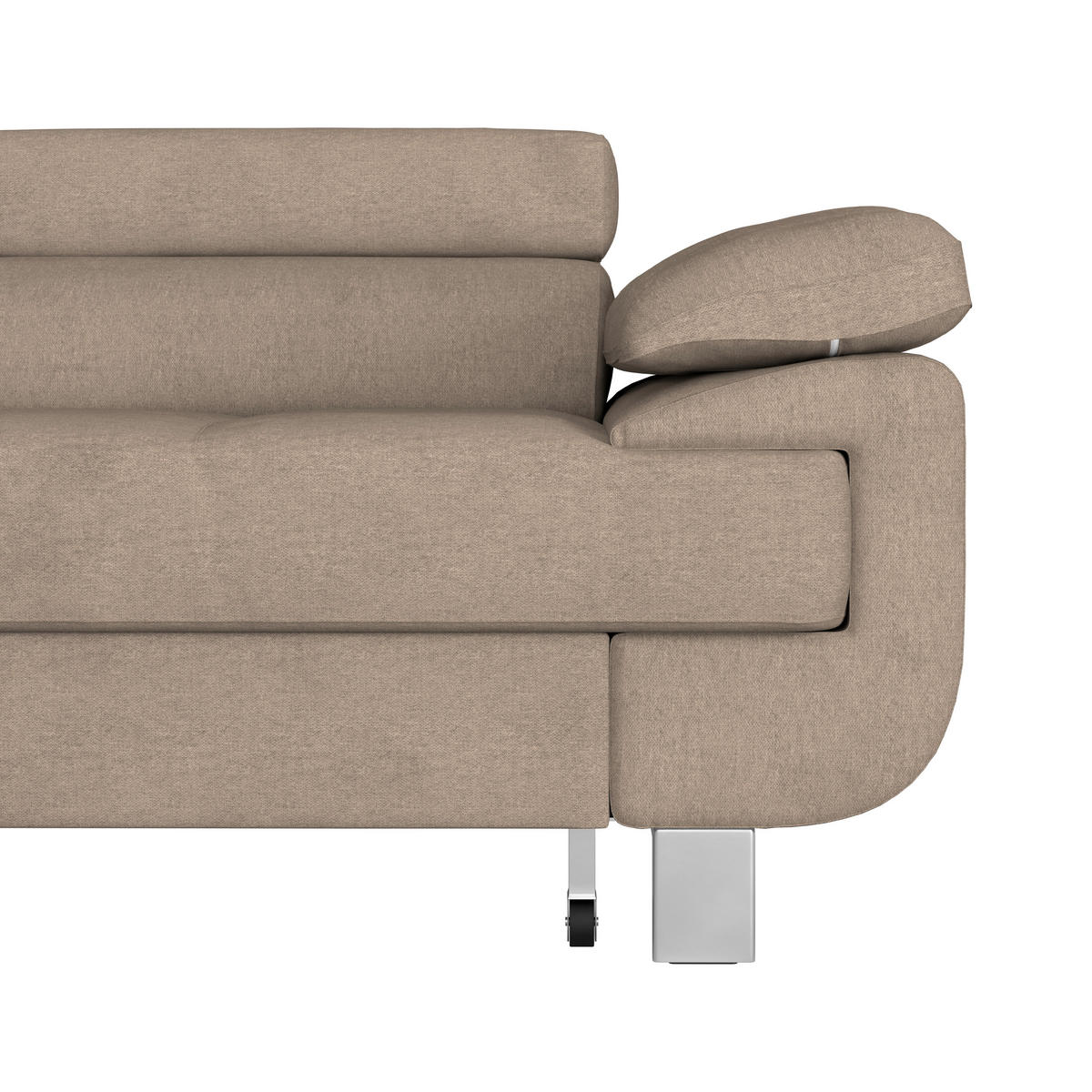 HÖRNSOFFA i dräll taupe  - taupe, Modern, metall/textil (230/270cm) - MID.YOU