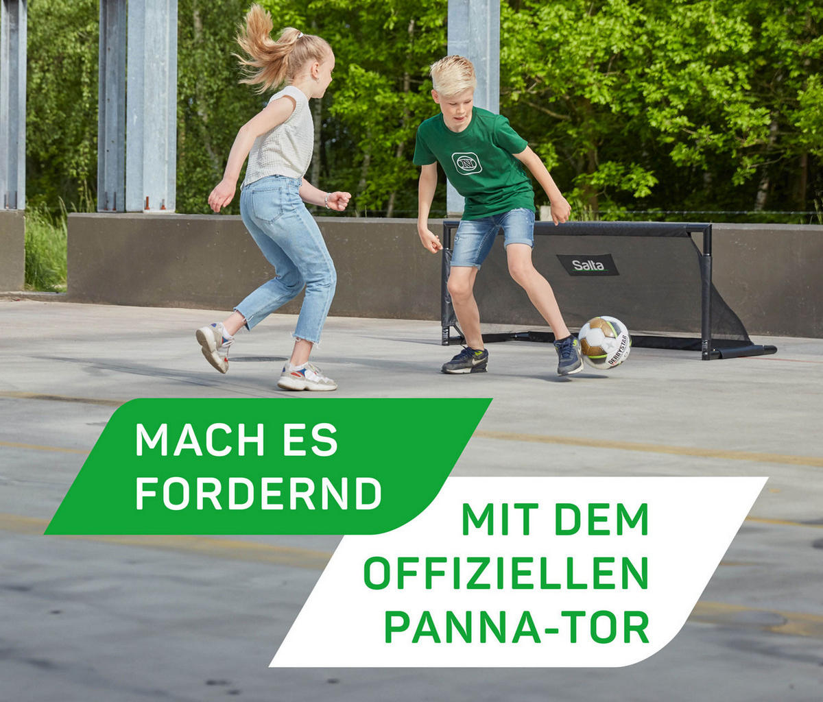 FUßBALLTOR  - Schwarz, KONVENTIONELL, Metall (150/60/60cm) - Salta