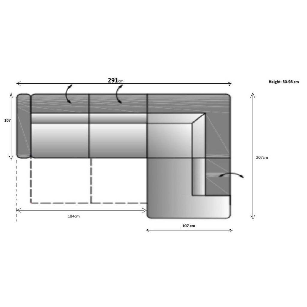 Thumbnail - Valnatura Ecksofa Mercury, Silber, Textil, Eiche, massiv, 3-Sitzer, Ottomane rechts, L-Form, 287x212 cm, Typenauswahl, S...