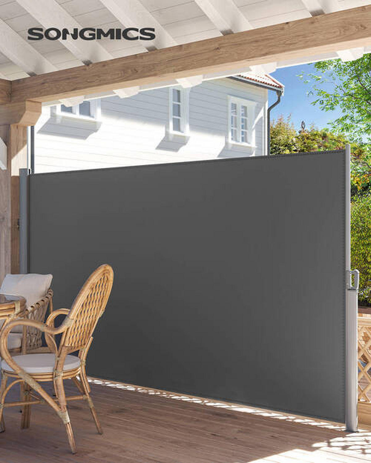 MARKISE - Grau, Basics, Textil/Metall (350/180cm) - Modante