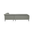 ECKSOFA in Struktur Hellgrau  280/205 cm  - Hellgrau/Schwarz, Design, Textil/Metall (280/205cm) - Xora