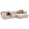 ECKSOFA in Echtleder Beige  - Beige/Schwarz, Modern, Leder/Kunststoff (300/164cm) - W.Schillig