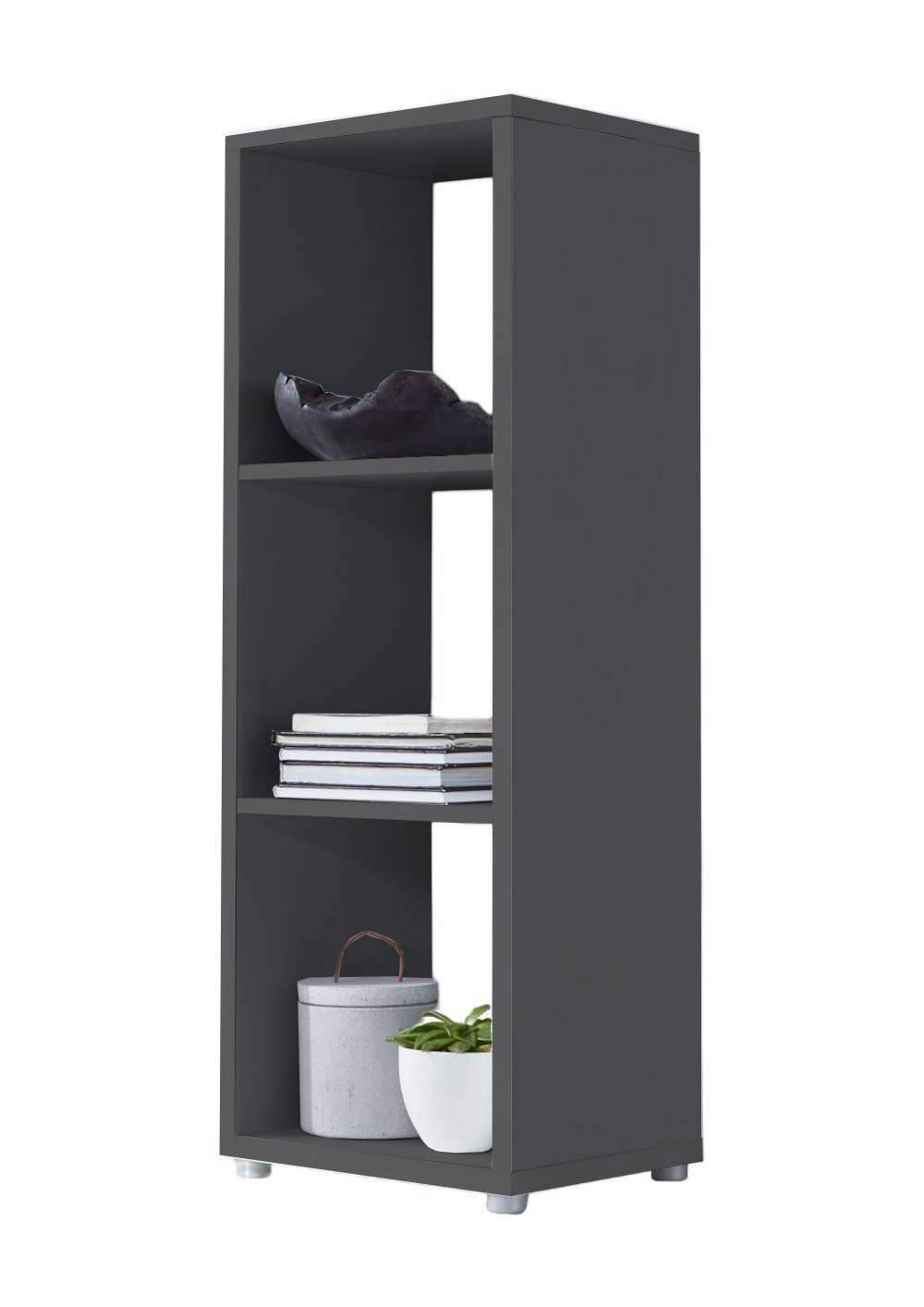 AKTENREGAL Anthrazit  - Anthrazit/Silberfarben, MODERN, Holzwerkstoff (37,5/108,5/33cm) - MID.YOU