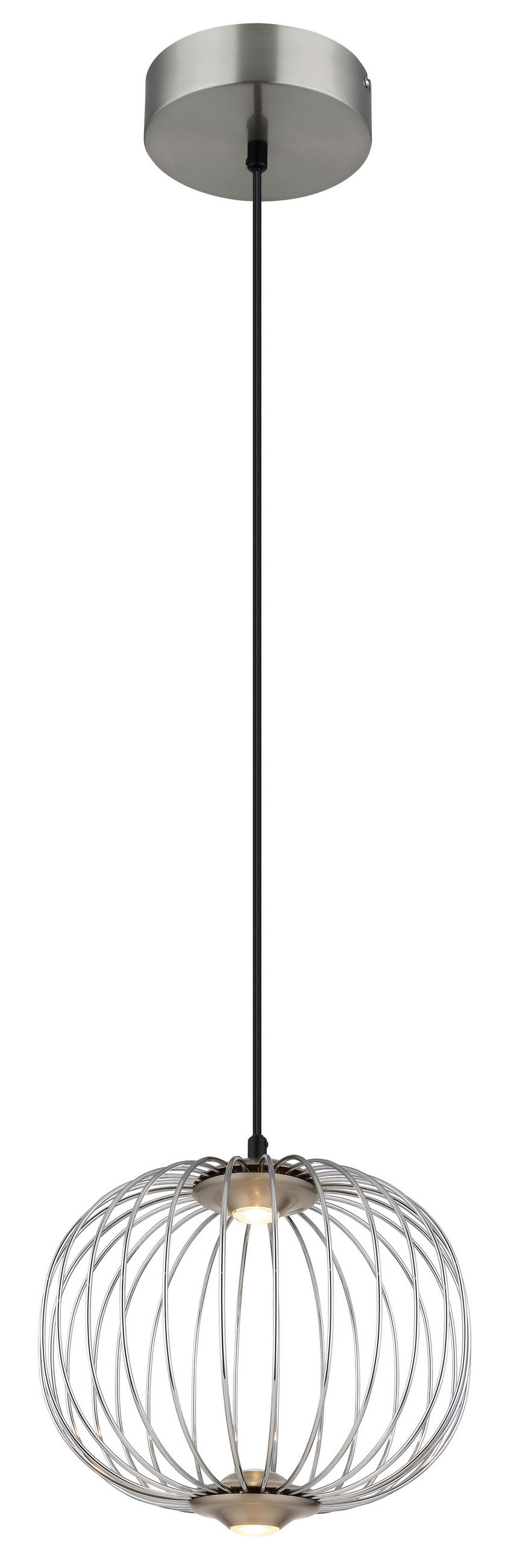 ZÁVĚSNÉ LED SVÍTIDLO, 30/150 cm  - černá/barvy chromu, Design, kov/plast (30/150cm) - Globo