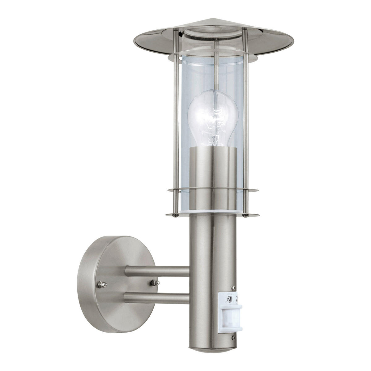 VÄGGLAMPA FÖR UTOMHUS - klar/stålfärgad, Basics, metall/glas (17,5cm) - Eglo