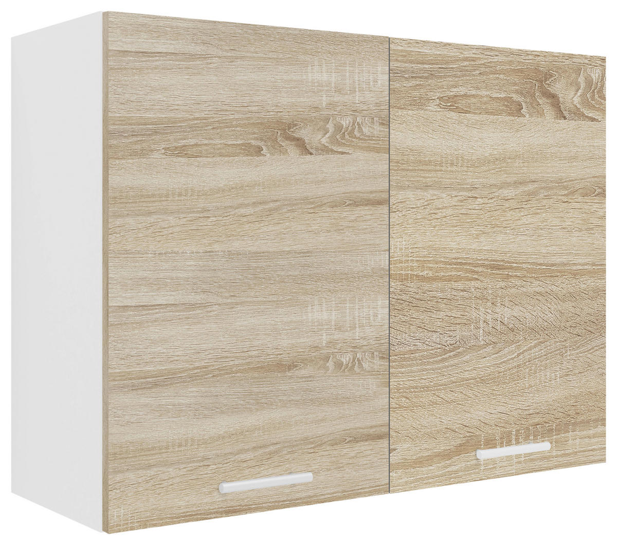 VÄGGSKÅP 80/60/31 cm  i vit, Sonoma ek  - vit/Sonoma ek, Klassisk, metall/trämaterial (80/60/31cm) - MID.YOU