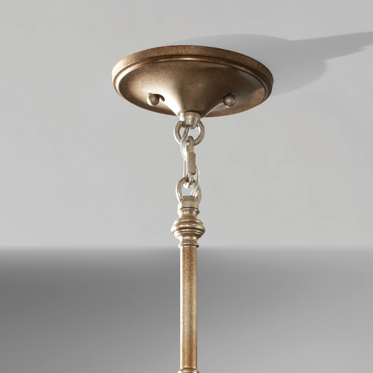 HÄNGELEUCHTE 46/36 cm    - Silberfarben, Konventionell, Glas/Textil (46/36cm) - Elstead Lighting