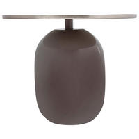 ODKLÁDACÍ STOLEK, šedá, barvy stříbra - šedá/barvy stříbra, Design, kov (51/40,5cm) - MID.YOU