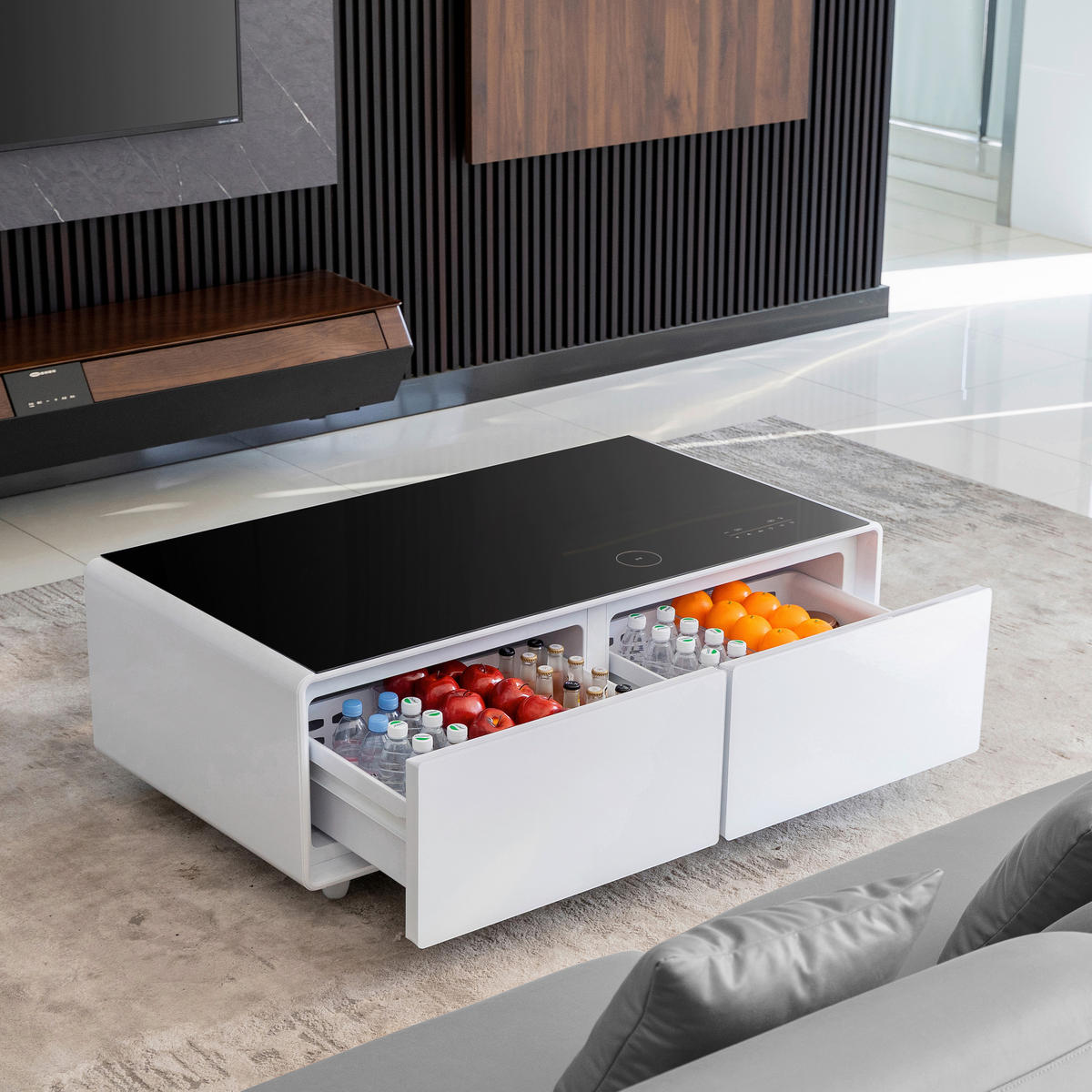 GETRÄNKEKÜHLSCHRANK 130,5/46/70 cm  - Weiß, Basics, Glas/Kunststoff (130,5/46/70cm) - CASO Design