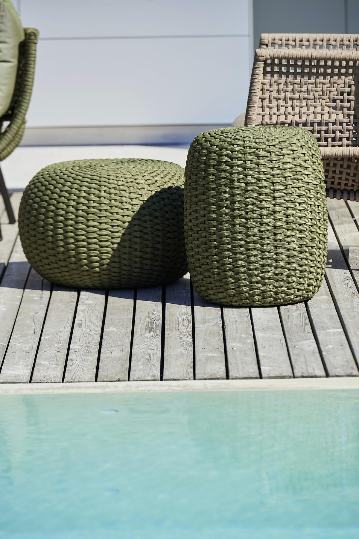 OUTDOORPOUF Olivgrün 40/50/40 cm  - Olivgrün, MODERN, Kunststoff (40/50/40cm) - Jan Kurtz