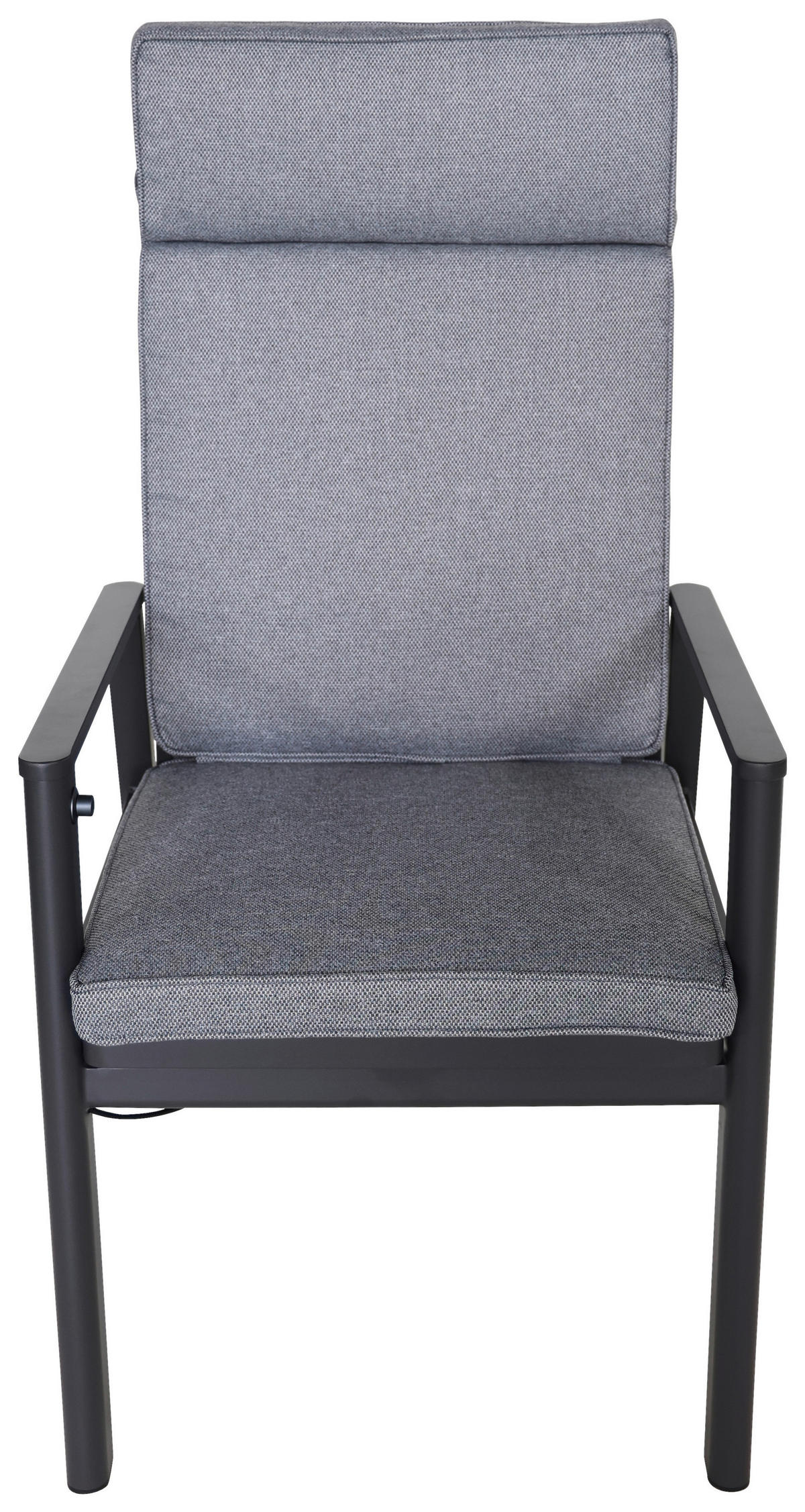 GARTENSESSEL Aluminium Anthrazit, Grau  - Anthrazit/Grau, Design, Textil/Metall (58/110/65cm) - Ambia Garden