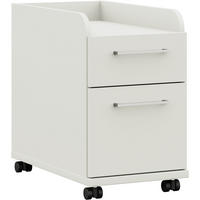 ROLLCONTAINER 32,6/54,3/60 cm  - Weiss/Edelstahlfarben, Design, Holzwerkstoff/Kunststoff (32,6/54,3/60cm) - Cantus