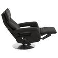 RELAXSESSEL in Leder Grau  - Edelstahlfarben/Grau, Design, Leder/Metall (78/112/85cm) - Cantus