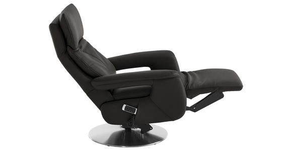 RELAXSESSEL in Leder Grau - Edelstahlfarben/Grau, Design, Leder/Metall (78/112/85cm) - Cantus