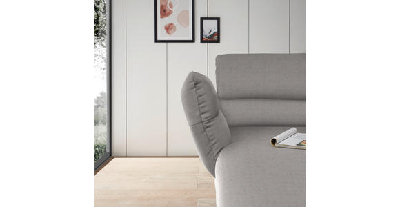 ECKSOFA Sandfarben Flachgewebe  - Sandfarben/Schwarz, Design, Textil/Metall (176-217/259-307cm) - Dieter Knoll