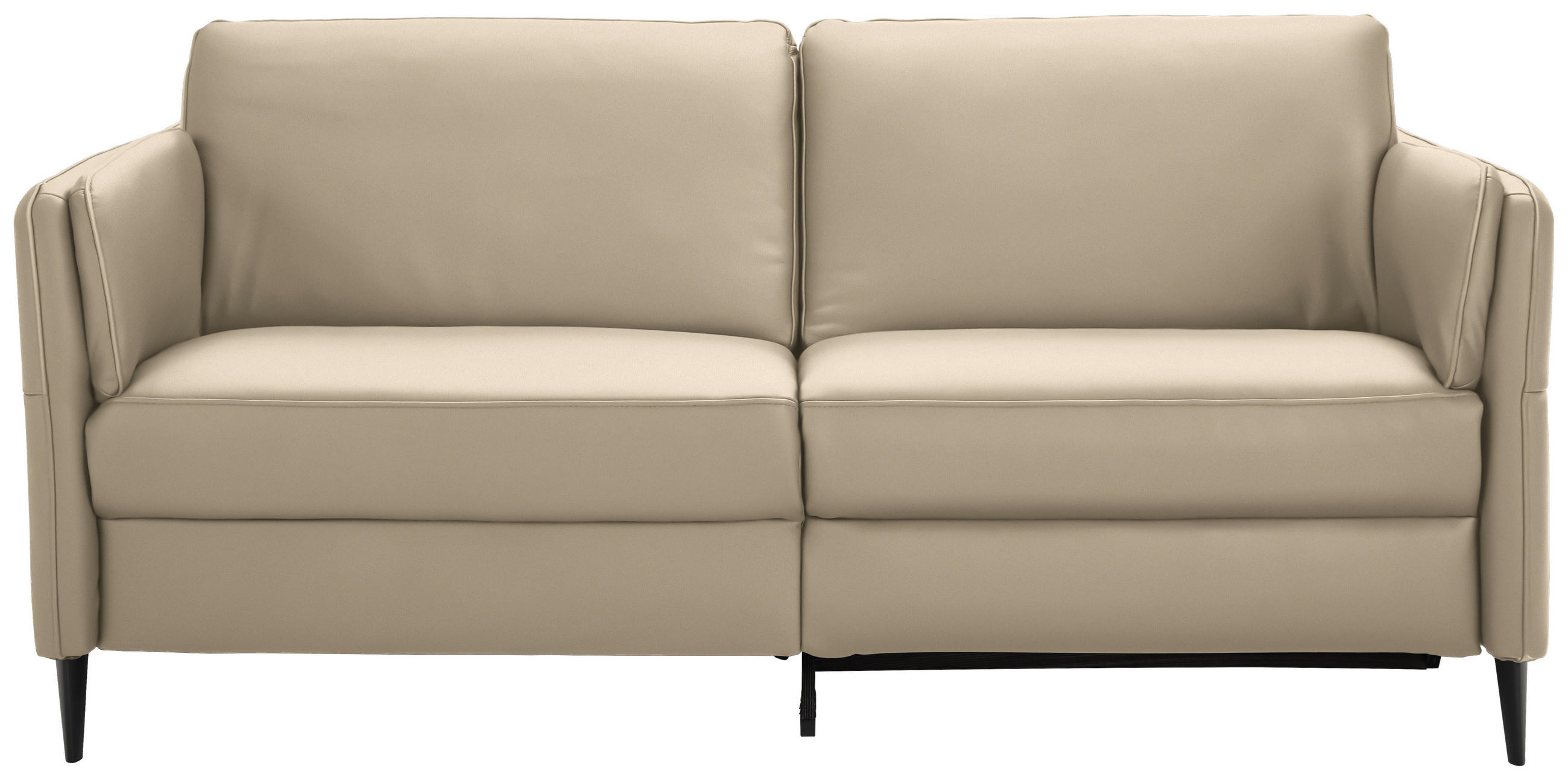 3-SITZER-SOFA in Leder Grau  - Schwarz/Grau, Design, Leder/Metall (190/84/99cm) - Dieter Knoll