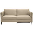 3-SITZER-SOFA in Leder Grau  - Schwarz/Grau, Design, Leder/Metall (190/84/99cm) - Dieter Knoll