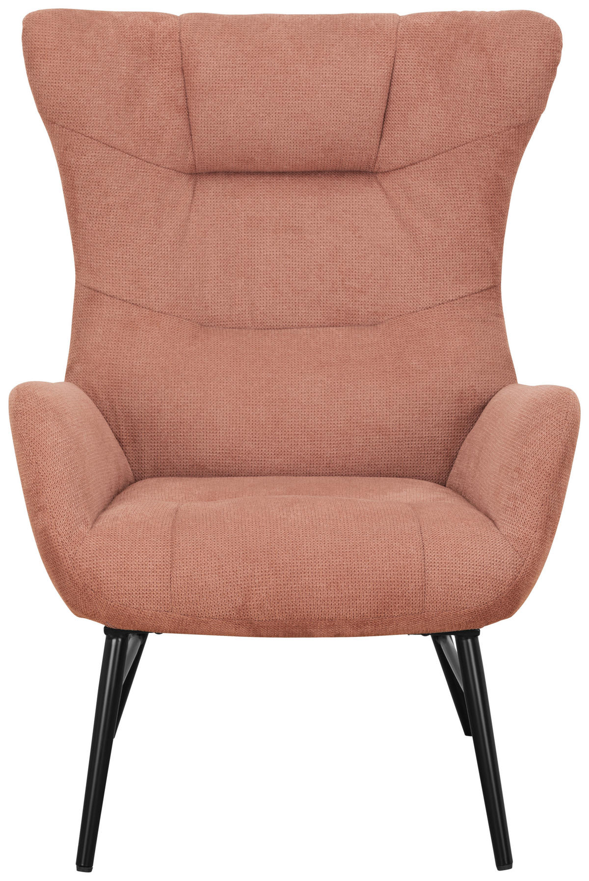 RELAXSESSELSET Samt    - Schwarz/Altrosa, Design, Textil/Metall (84/73/100cm) - Livetastic