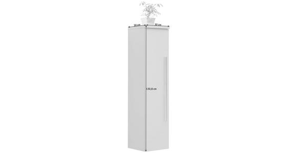 MIDISCHRANK 30/130,8/30 cm - Chromfarben/Grau, Design, Glas/Holzwerkstoff (30/130,8/30cm) - Novel