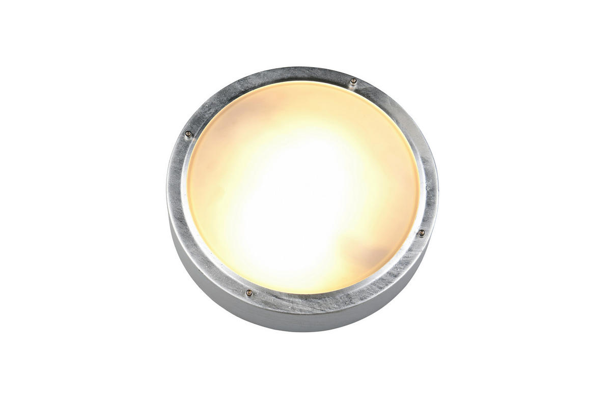 AUßENWANDLEUCHTE Barito 30/11 cm  - Zinkfarben/Weiß, Design, Glas/Metall (30/11cm) - Trio Leuchten