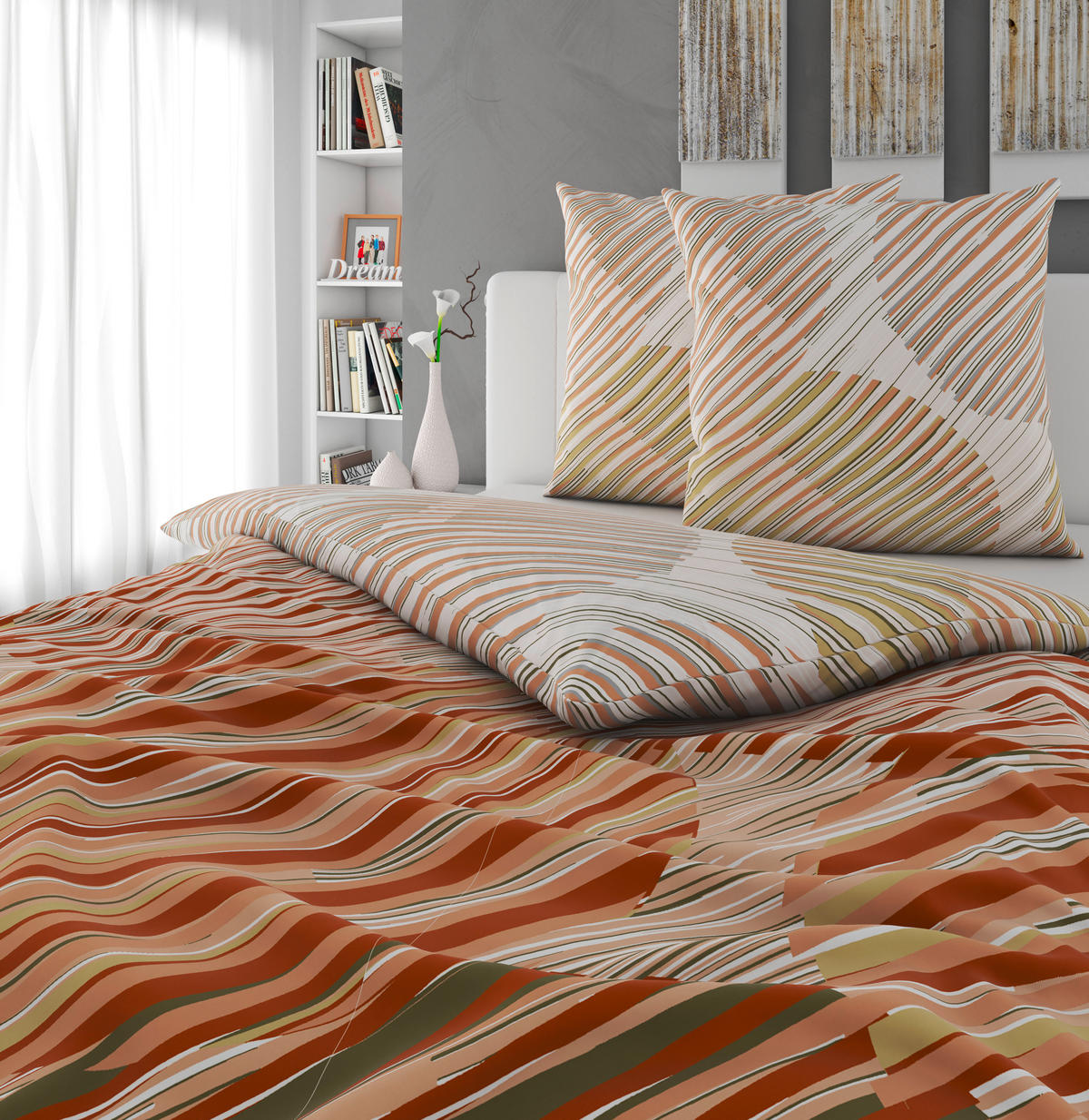 BETTWÄSCHE Renforcé 200/200 cm  - Orange, Textil (200/200cm) - Novel